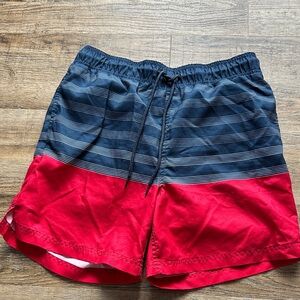 George Men's Navy and Red Swim Trunks